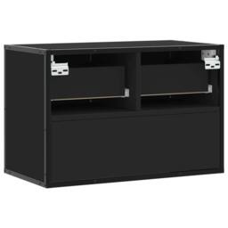 Berkfield Home TV Cabinet Black 60x31x39.5 cm Engineered Wood & Metal - thumbnail 6