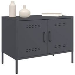 Berkfield Home TV Cabinet Anthracite 68x39x50.5 cm Steel in Dark Grey - thumbnail 4