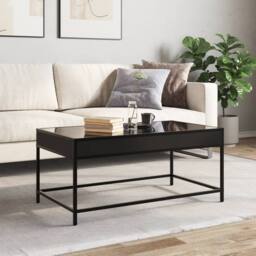 Berkfield Home Decorative Coffee Table with Infinity LED Black 90x50x41 cm - Size: 90 x 50 x 41 cm - thumbnail 4