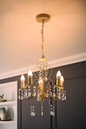 ValueLights Lille White Ceiling Light Chandelier - thumbnail 2
