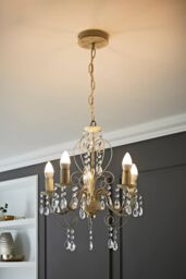 ValueLights Lille White Ceiling Light Chandelier - thumbnail 1