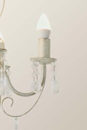 ValueLights Lille White Ceiling Light Chandelier - thumbnail 4