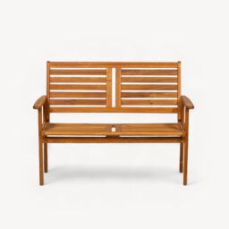 Royalcraft NAPOLI 2 Seater Garden Furniture Bench in Natural - thumbnail 5