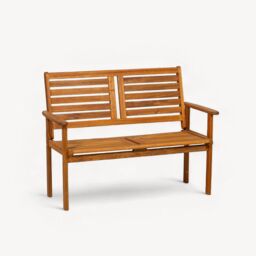 Royalcraft NAPOLI 2 Seater Garden Furniture Bench in Natural - thumbnail 4
