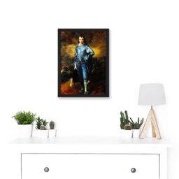 Artery8 Painting Portrait Study Gainsborough Blue Boy A4 Artwork Framed Wall Art Print in Black - thumbnail 2