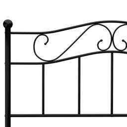 Berkfield Home Bed Frame Black Metal 120x200 cm - Size: Small Double - thumbnail 5