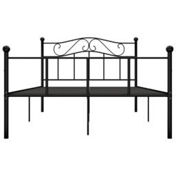 Berkfield Home Bed Frame Black Metal 120x200 cm - Size: Small Double - thumbnail 3