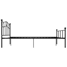 Berkfield Home Bed Frame Black Metal 120x200 cm - Size: Small Double - thumbnail 4