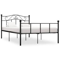 Berkfield Home Bed Frame Black Metal 120x200 cm - Size: Small Double - thumbnail 2