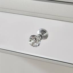 FurnitureboxUK Venetian Mirrored Console & Vanity Dressing Table in Silver - thumbnail 5