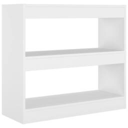 Berkfield Home Decorative Book Cabinet/Room Divider White 80x30x72 cm - Size: 80 x 30 x 72 cm - thumbnail 3