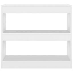 Berkfield Home Decorative Book Cabinet/Room Divider White 80x30x72 cm - Size: 80 x 30 x 72 cm - thumbnail 1