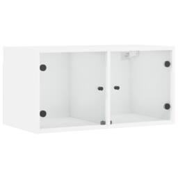 Berkfield Home Wall Cabinets with Glass Doors 2 pcs White 68.5x37x35 cm - thumbnail 6