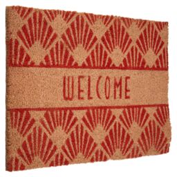 Orsina Welcome Doormat With Geometric Pattern, Art Deco Rug, Rectangular Dusk Pink Doormat, Rug For Outdoor Use - Size: 100 cm diameter - thumbnail 2