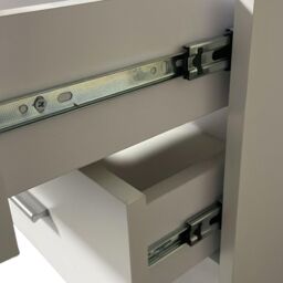 Interior Emporium Ltd 3-Drawer Bedside Table - Compact Nightstand with Storage - Modern Bedroom Furniture (White) in White - thumbnail 4
