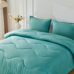 GAVENO CAVAILIA Coverless Microfiber Duvet in Green - Size: Single - thumbnail 3