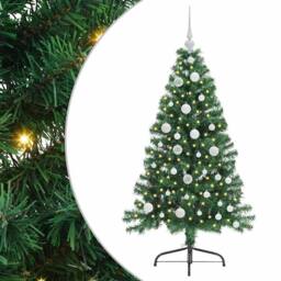 Berkfield Home Artificial Pre-lit Christmas Tree Green 120 cm PVC - thumbnail 2