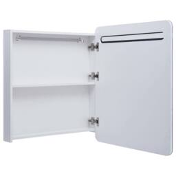 Berkfield Home LED Bathroom Mirror Cabinet 68x9x80 cm in White - Size: 68 x 9 x 80 cm - thumbnail 5