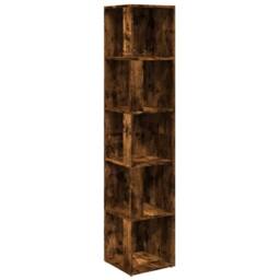 Berkfield Home Classic Corner Cabinet Smoked Oak 33x33x164.5 cm Engineered Wood in Brown - thumbnail 3