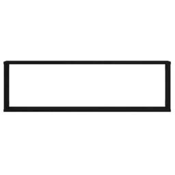 Berkfield Home Wall Cube Shelves 4 pcs Black Oak 100x15x30 cm Engineered Wood - Size: 100 x 15 x 30 cm - thumbnail 6
