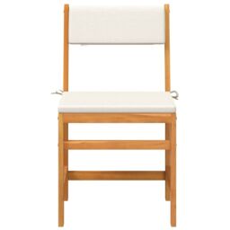 Berkfield Home 3 Piece Balcony Set with Cushions Solid Wood Acacia in Brown - thumbnail 4