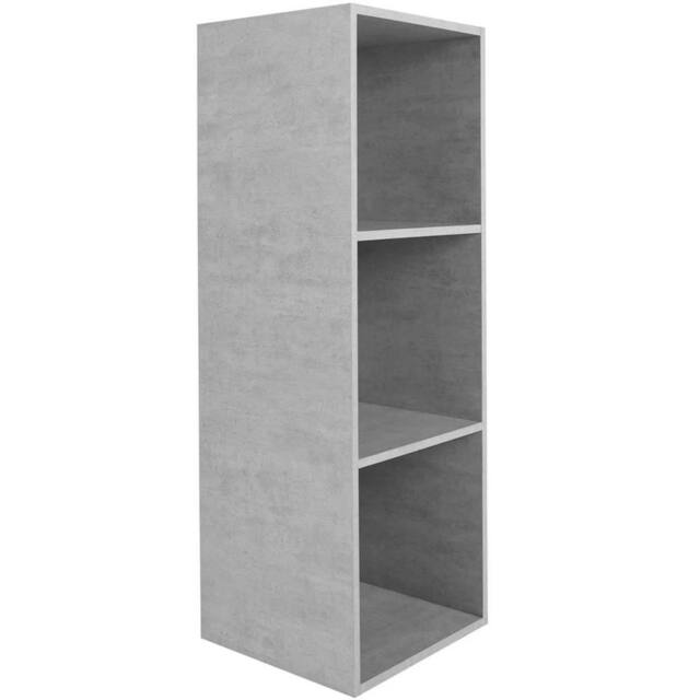 "Nordara Large 12"" Storage Box Concrete Effect Record Display Cabinet Unit in Grey - Size: 100 cm x 100 cm" - image 1
