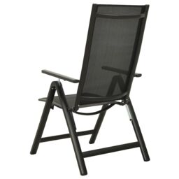 Berkfield Home Folding Garden Chairs 2 pcs Textilene & Aluminium Black - thumbnail 4