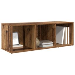 Berkfield Home TV Cabinet with Storage Old wood Engineered Wood in Brown - thumbnail 3