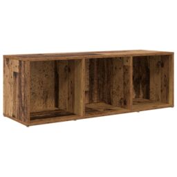 Berkfield Home TV Cabinet with Storage Old wood Engineered Wood in Brown - thumbnail 2