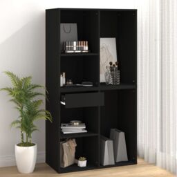 Berkfield Home Cosmetic Cabinet Black 80x40x75 cm Engineered Wood - Size: 80 x 40 x 75 cm - thumbnail 6