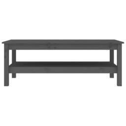 Berkfield Home Coffee Table Grey 110x50x40 cm Solid Wood Pine - Size: 110 x 50 x 40 cm - thumbnail 3
