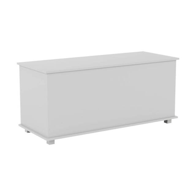 Kelvenix White Storage Ottoman Chest Bedding Blanket Box - Size: 0.6m2 - image 1