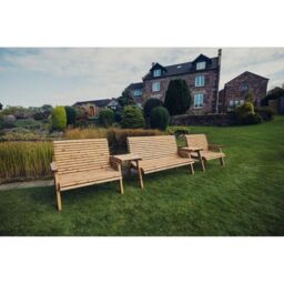 Churnet Valley Garden Furniture Ltd Valley 1X3B 2X2B Straight Tray - Fully Assembled - Set of Cushions Inc in Brown - thumbnail 2