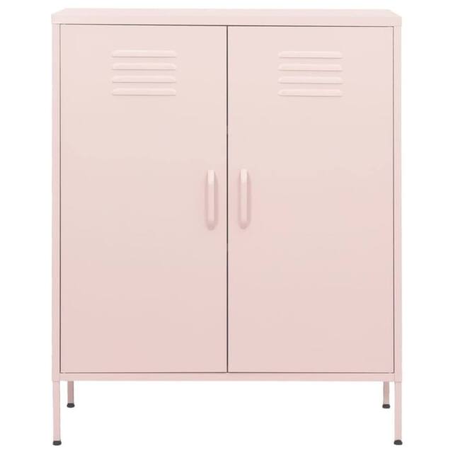 Berkfield Home Storage Cabinet Pink 80x35x101.5 cm Steel - image 1