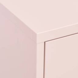 Berkfield Home Storage Cabinet Pink 80x35x101.5 cm Steel - thumbnail 7