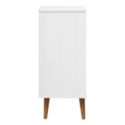 Berkfield Home Drawer Cabinet MOLDE White 40x35x82 cm Solid Wood Pine - Size: 40 x 35 x 82 cm - thumbnail 6