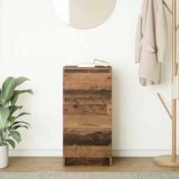 Berkfield Home Sideboard Old Wood 37.5x35x76 cm Engineered Wood in Brown - thumbnail 3