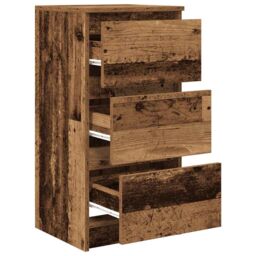 Berkfield Home Sideboard Old Wood 37.5x35x76 cm Engineered Wood in Brown - thumbnail 5