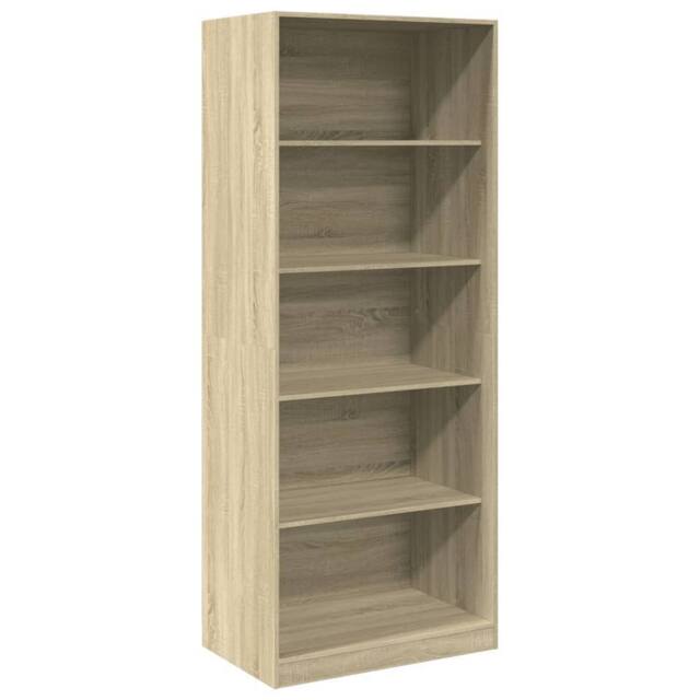 Berkfield Home Wardrobe Sonoma Oak 80x50x200 cm Engineered Wood in Light Tan - Size: 80 x 50 x 200 cm - image 1