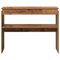 Berkfield Home Console Table Old Wood 80x30x102 cm Engineered Wood in Brown - Size: 80 x 30 x 102 cm - thumbnail 4