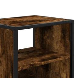 Berkfield Home Durable Wall-mounted Bedside Cabinet Smoked Oak 40x31x39.5 cm in Brown - thumbnail 9