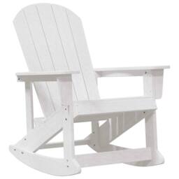 Berkfield Home Adirondack Rocking Chair White 73.5x92x90 cm HDPE - thumbnail 1
