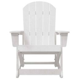 Berkfield Home Adirondack Rocking Chair White 73.5x92x90 cm HDPE - thumbnail 4