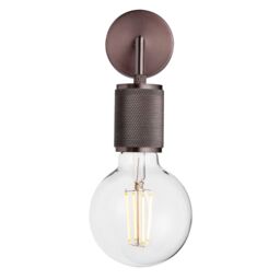 Industville Knurled Edison Wall Light in Bronze - Size: Medium
