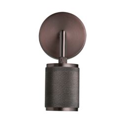 Industville Knurled Edison Wall Light in Bronze - Size: Medium - thumbnail 4