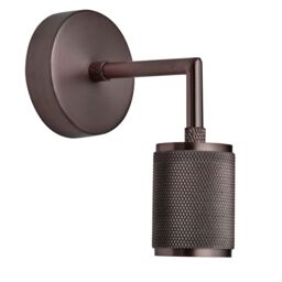 Industville Knurled Edison Wall Light in Bronze - Size: Medium - thumbnail 3