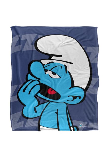 The Smurfs Lazy Silky Touch Super Soft Throw Blanket 152 X 127 cm in White - image 1