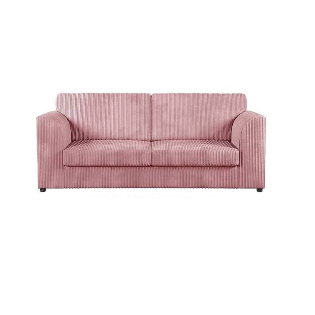 Furniture 786 Hannah Jumbo Cord Full Back 3 Seater Sofa in Pink - image 1