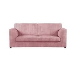 Furniture 786 Hannah Jumbo Cord Full Back 3 Seater Sofa in Pink - thumbnail 1