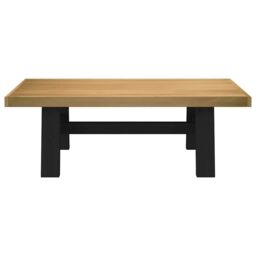 Berkfield Home Coffee Table NOAIN A-Shaped Legs 120x60x40 cm Solid Wood Pine in Brown - Size: 120 x 60 x 40 cm - thumbnail 3